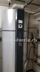 der fertig installierte Wärmepumenboiler von Alpha Innotec